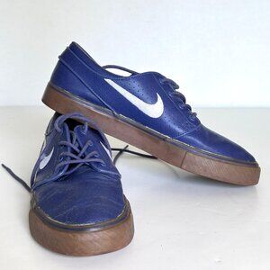 RARE🔥 Nike Zoom SB Stefan Janoski Blue Recall Skateboard Leather Sneakers Mens